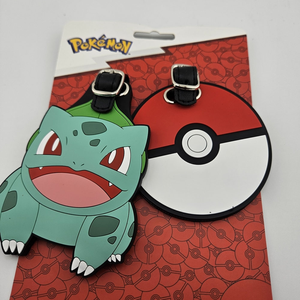 Luggage Tags Bulbasaur and Poké Ball NEW